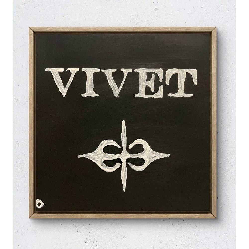 VIVET Logo Original Canvas Painting 12x12 Acrylic Art Kai Cenat Fashion OMAN